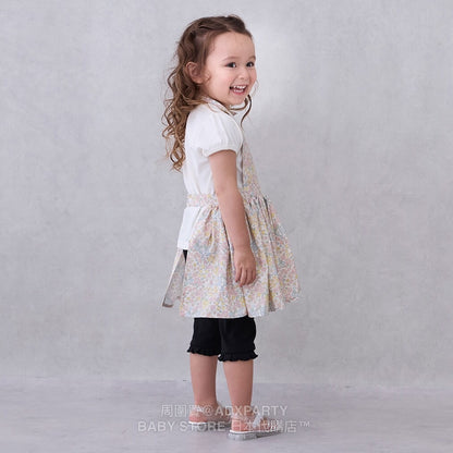 Japanese children's clothing pe#main waterproof series apron 80-130cm girls summer TOPS 