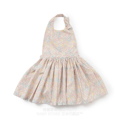 Japanese children's clothing pe#main waterproof series apron 80-130cm girls summer TOPS 