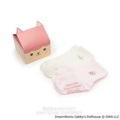 pe#main x Gabby's Dollhouse socks, 2 pairs in a box, 13-20cm, direct from Japan. 