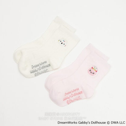 pe#main x Gabby's Dollhouse socks, 2 pairs in a box, 13-20cm, direct from Japan. 