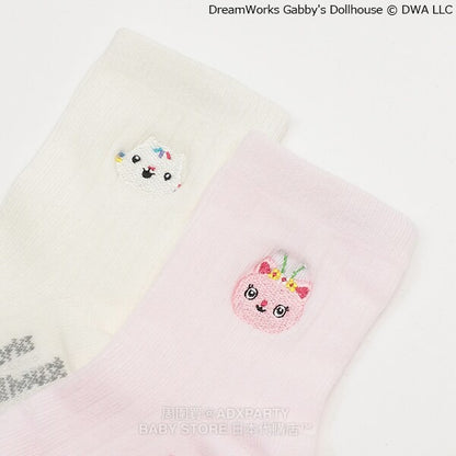 pe#main x Gabby's Dollhouse socks, 2 pairs in a box, 13-20cm, direct from Japan. 