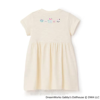 Japanese children's clothing pe#main x Gabby's Dollhouse dress 80-130cm girls summer dresses 