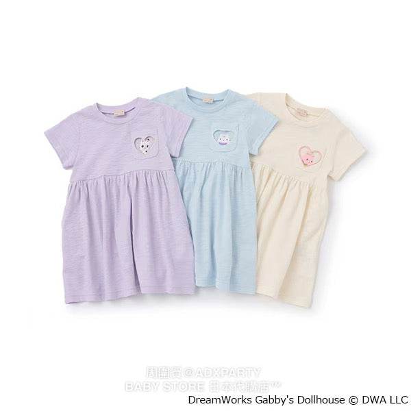 Japanese children's clothing pe#main x Gabby's Dollhouse dress 80-130cm girls summer dresses 