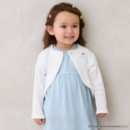 Japanese children's clothing pe#main x Gabby's Dollhouse knitted jacket 80-130cm girls summer outerwear 