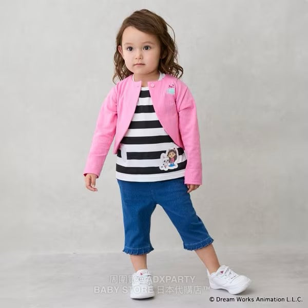Japanese children's clothing pe#main x Gabby's Dollhouse cropped pants 80-130cm girls' summer PANTS 