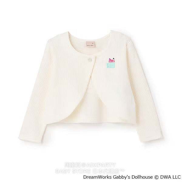 Japanese children's clothing pe#main x Gabby's Dollhouse knitted jacket 80-130cm girls summer outerwear 
