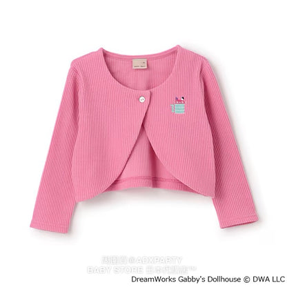 Japanese children's clothing pe#main x Gabby's Dollhouse knitted jacket 80-130cm girls summer outerwear 