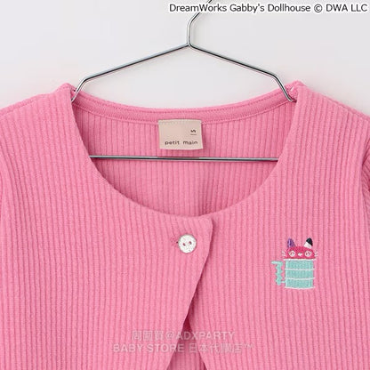 Japanese children's clothing pe#main x Gabby's Dollhouse knitted jacket 80-130cm girls summer outerwear 