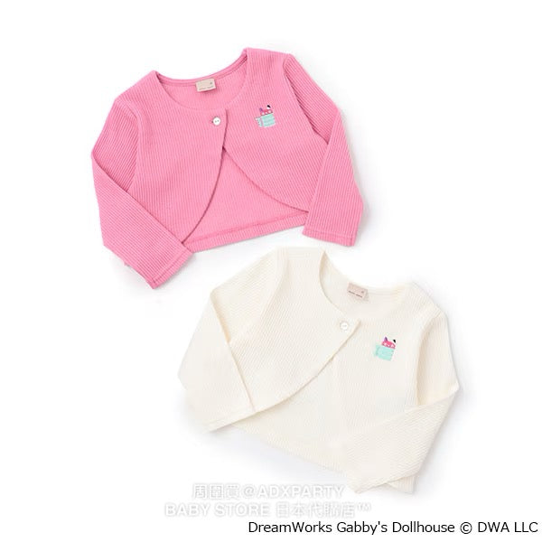 Japanese children's clothing pe#main x Gabby's Dollhouse knitted jacket 80-130cm girls summer outerwear 