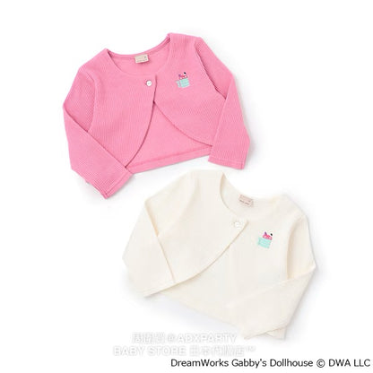 Japanese children's clothing pe#main x Gabby's Dollhouse knitted jacket 80-130cm girls summer outerwear 