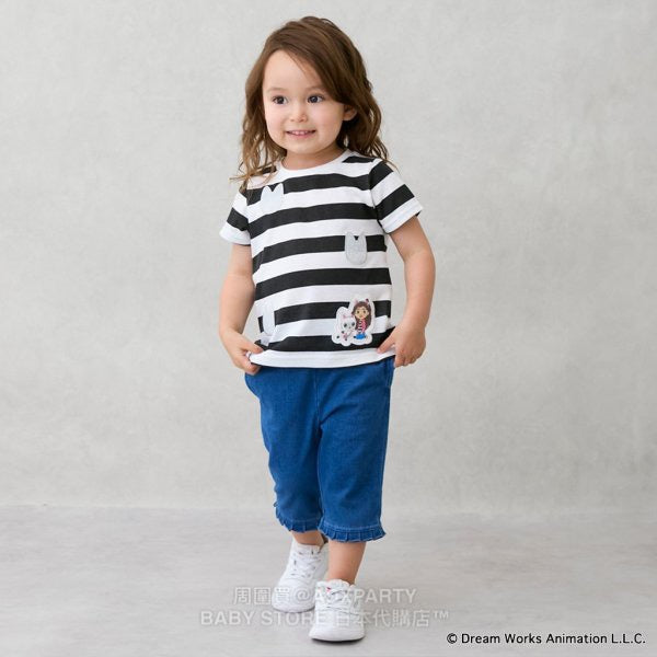 Japanese children's clothing pe#main x Gabby's Dollhouse cropped pants 80-130cm girls' summer PANTS 