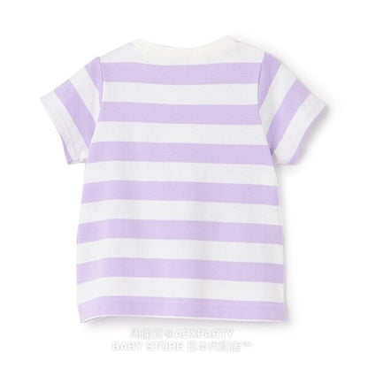 Japanese children's clothing pe#main x Gabby's Dollhouse striped top 80-130cm girls summer TOPS 