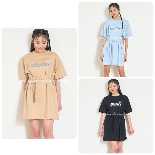 Lovetoxic Japanese Kids Clothing: Cold-Contact Waisted Dress (140-160cm) for Girls (Summer Dress) 