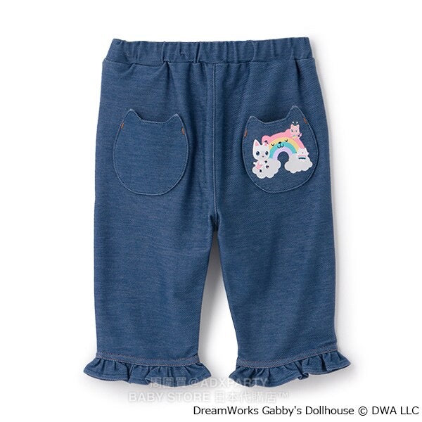 Japanese children's clothing pe#main x Gabby's Dollhouse cropped pants 80-130cm girls' summer PANTS 