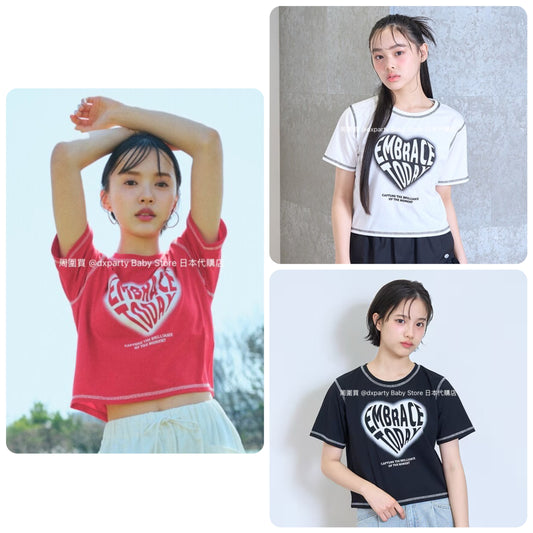 Lovetoxic Japanese children's clothing water-absorbing quick-drying letter print top 140-170cm girls summer TOPS 