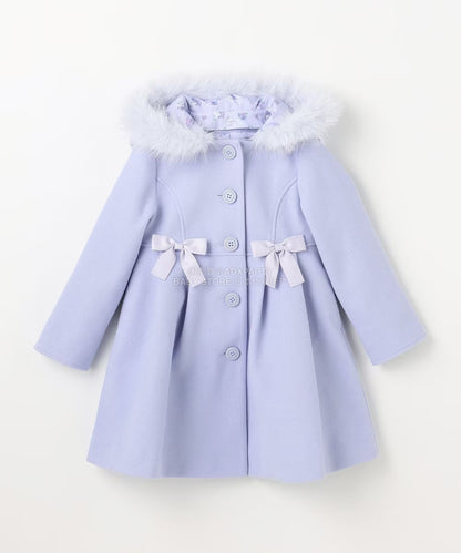 日本童裝 aF#a325 【可拆式毛毛帽】毛呢大褸 110-160cm 女童款 秋季 (適合寒冷天氣、溫度低天氣及落雪）OUTERWEAR