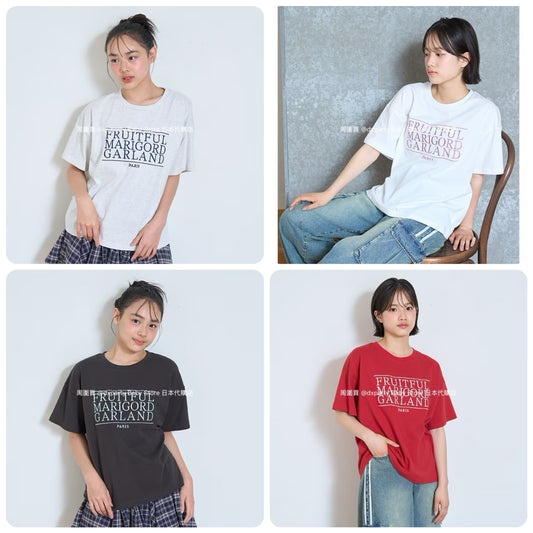 Lovetoxic Japanese children's clothing letter print top 130-160cm girls summer TOPS 