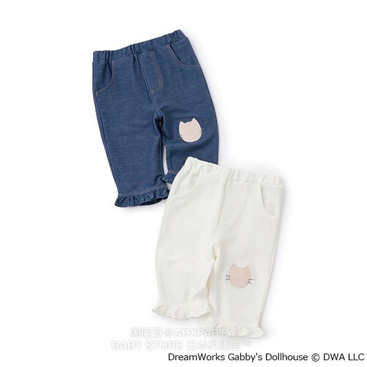 Japanese children's clothing pe#main x Gabby's Dollhouse cropped pants 80-130cm girls' summer PANTS 