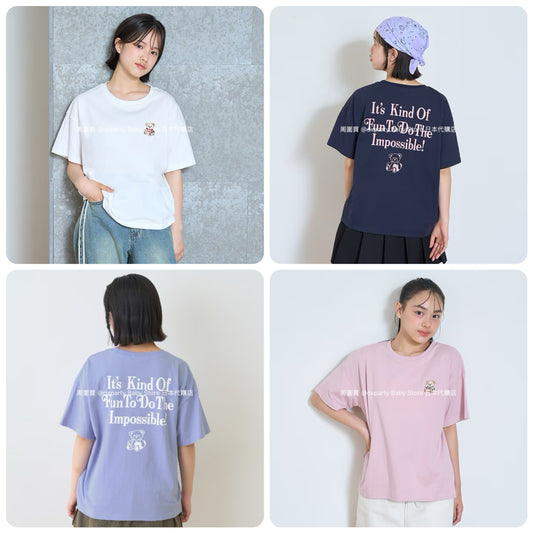 Lovetoxic Japanese children's clothing letter print top 130-160cm girls summer TOPS 
