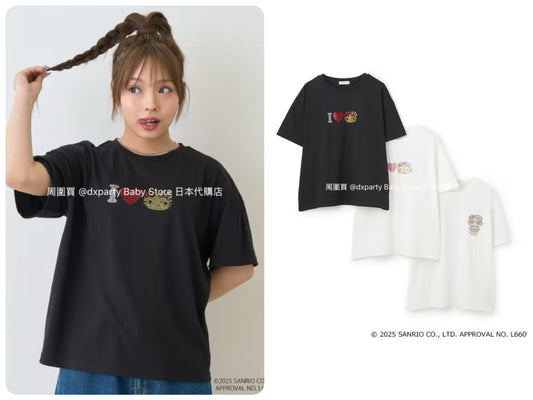 Lovetoxic x Sanrio Japan-Style Hello Kitty Cold-Contact Print Top (130-160cm) for Girls (Summer) 