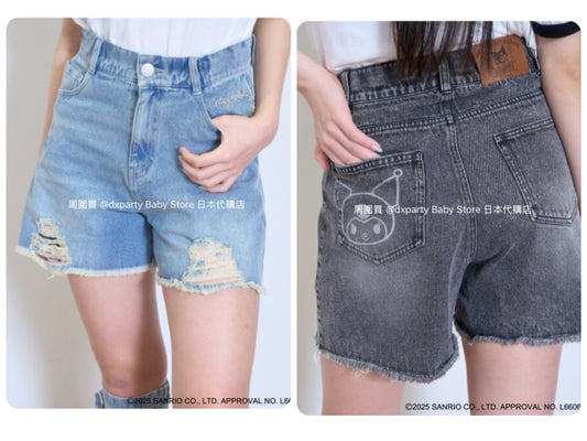 Lovetoxic x Sanrio Japanese Kids' Denim Shorts (140-160cm) for Girls (Summer PANTS) 
