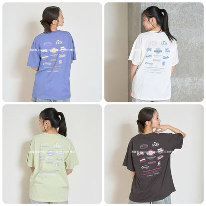 Lovetoxic Japanese children's clothing back print top 140-170cm girls summer TOPS 