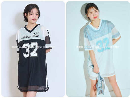Lovetoxic Japanese Kids Clothing: Cool-Contact Sporty Mesh Dress (140-170cm) for Girls (Summer Dress) 