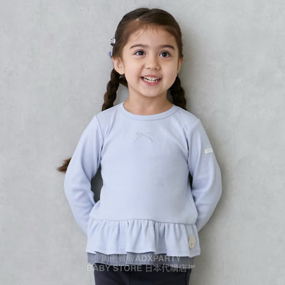 Japanese children's clothing pe#main lace long-sleeved top 80-130cm girls autumn TOPS 