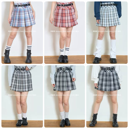 Lovetoxic Checkered Skirt (140-160cm) for Girls (Summer) 