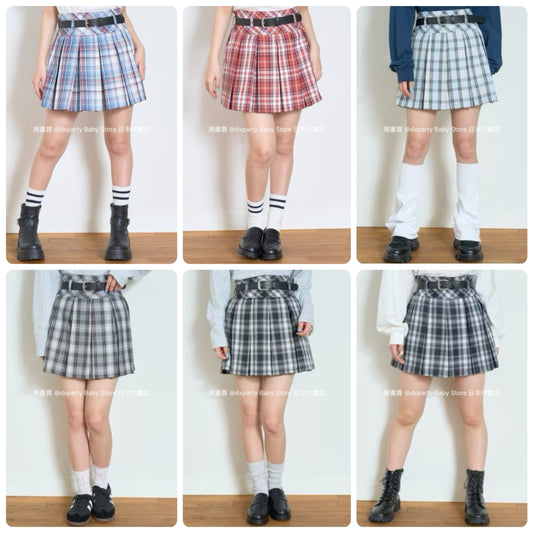 Lovetoxic Checkered Skirt (140-160cm) for Girls (Summer) 