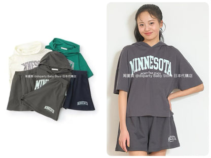 Lovetoxic Japanese Kidswear Cold Contact Casual Two-Piece Set (140-160cm) Girls Summer TOPS PANTS 