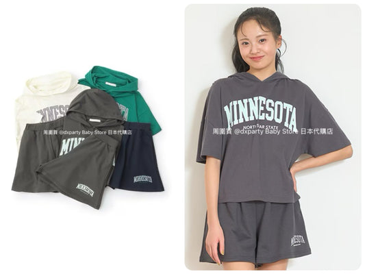 Lovetoxic Japanese Kidswear Cold Contact Casual Two-Piece Set (140-160cm) Girls Summer TOPS PANTS 
