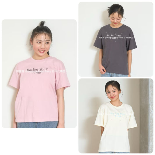 Lovetoxic Japanese children's clothing letter print top 140-160cm girls summer TOPS 