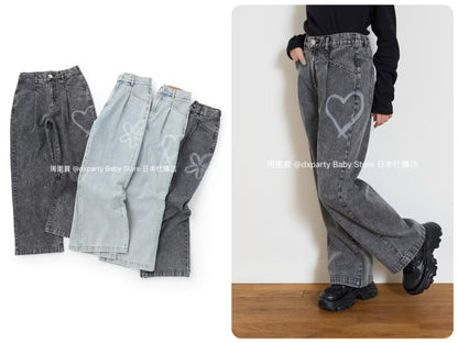 Lovetoxic Japanese children's clothing dark pattern jeans 140-170cm girls summer PANTS 