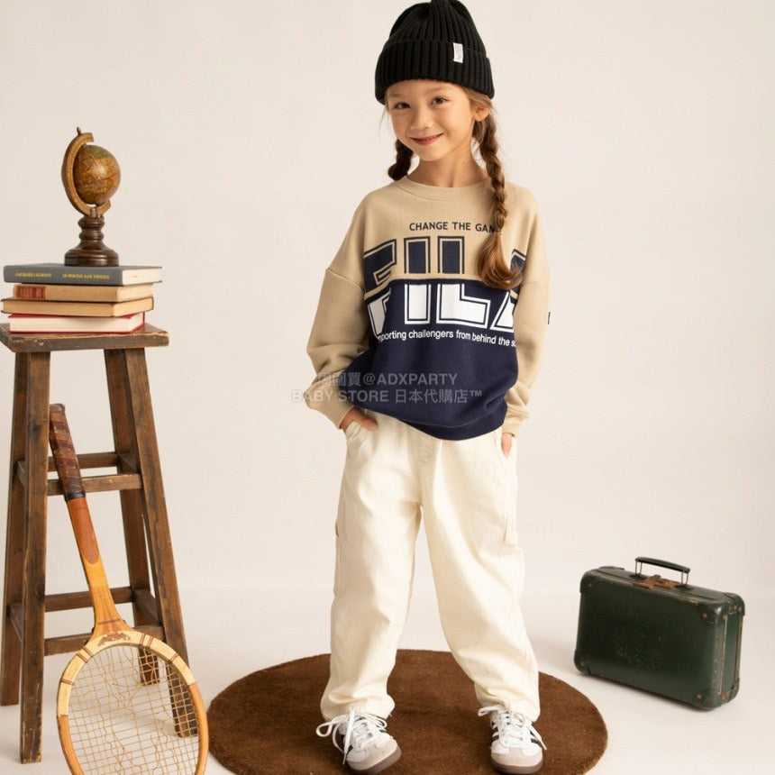 日本童裝 Branshes x FILA 拼色衛衣 100-150cm 男童款/女童款 秋季 TOPS