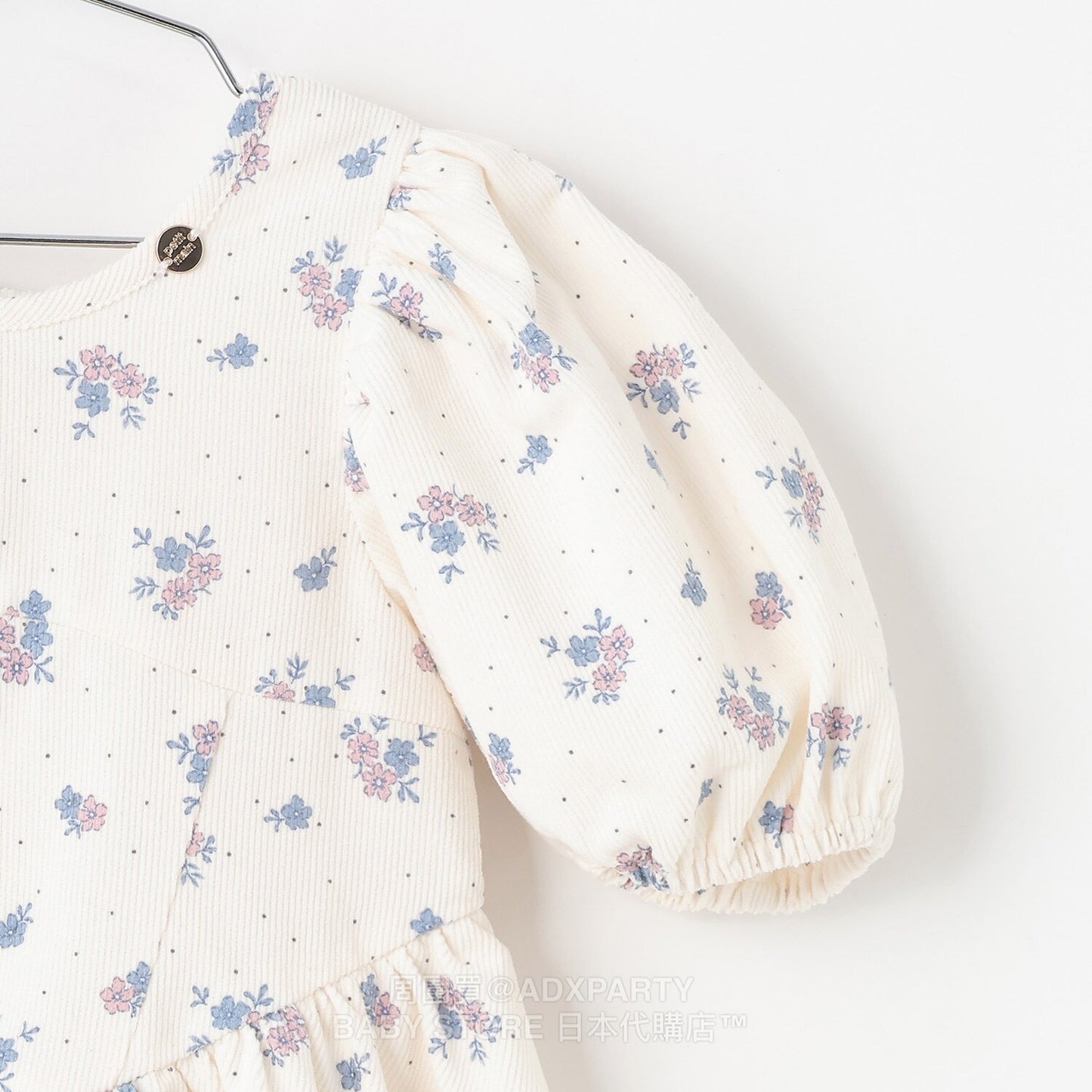 Japanese children's clothing pe#main puff sleeve dress 80-130cm girls autumn dresses 