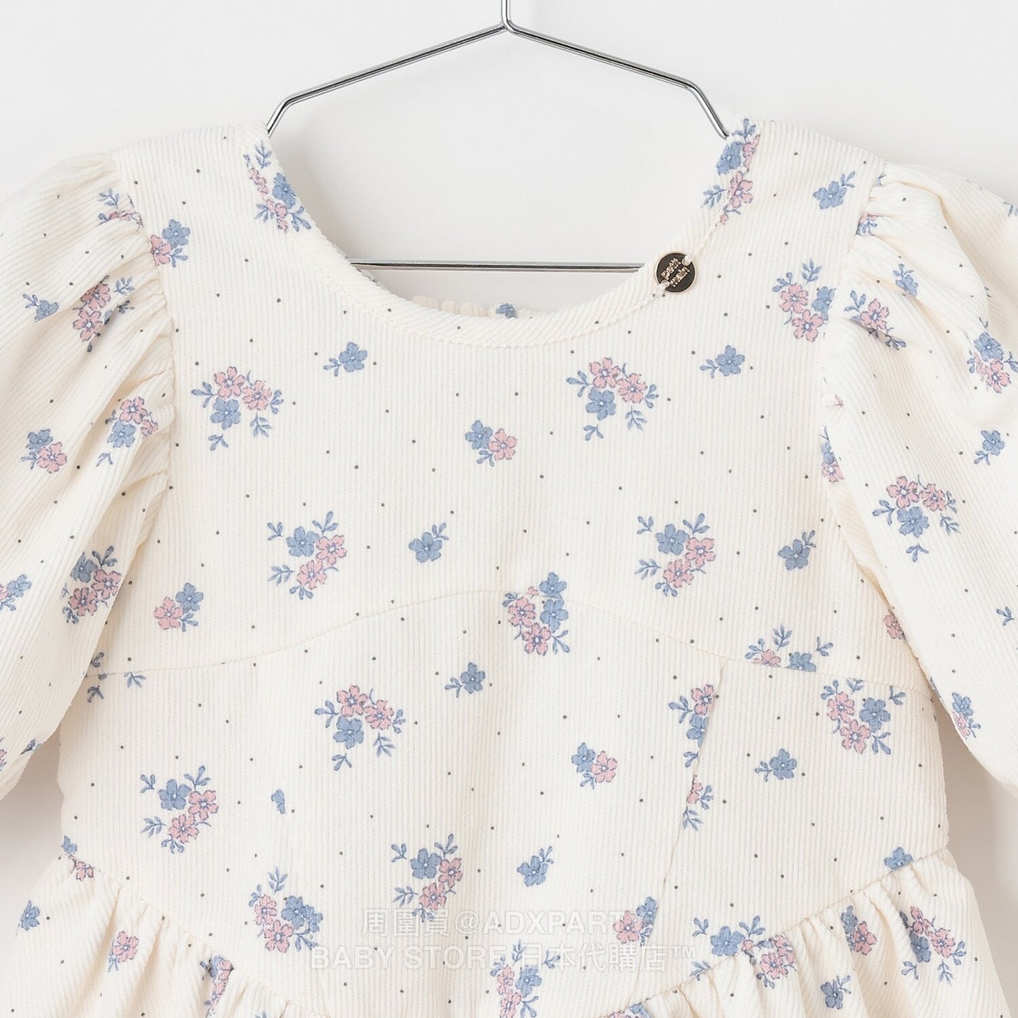 Japanese children's clothing pe#main puff sleeve dress 80-130cm girls autumn dresses 