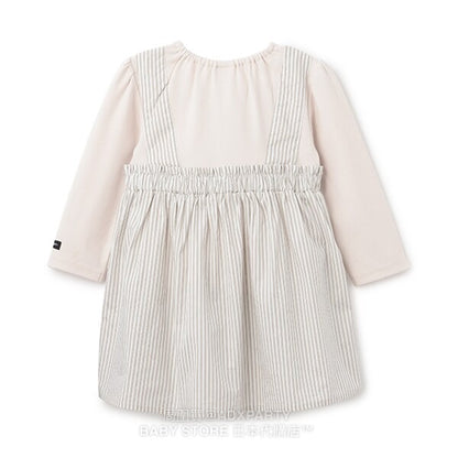 Japanese children's clothing pe#main x Bread Thief fake two-piece dress 80-130cm girls' autumn dresses 