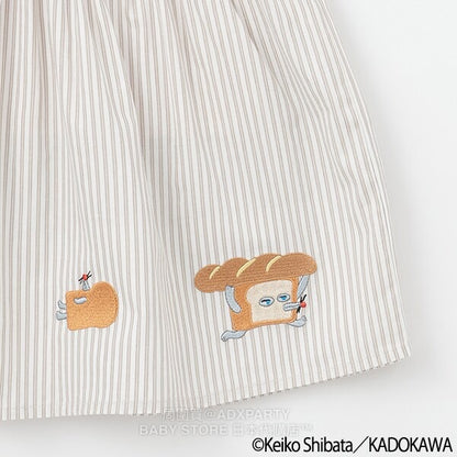 Japanese children's clothing pe#main x Bread Thief fake two-piece dress 80-130cm girls' autumn dresses 