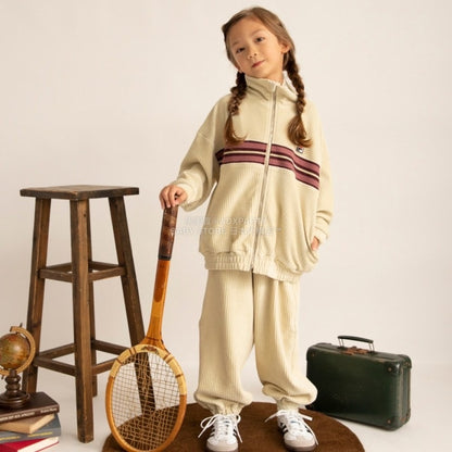 日本童裝 Branshes x FILA 針織燈芯絨外套 100-150cm 男童款/女童款 秋季 OUTERWEAR