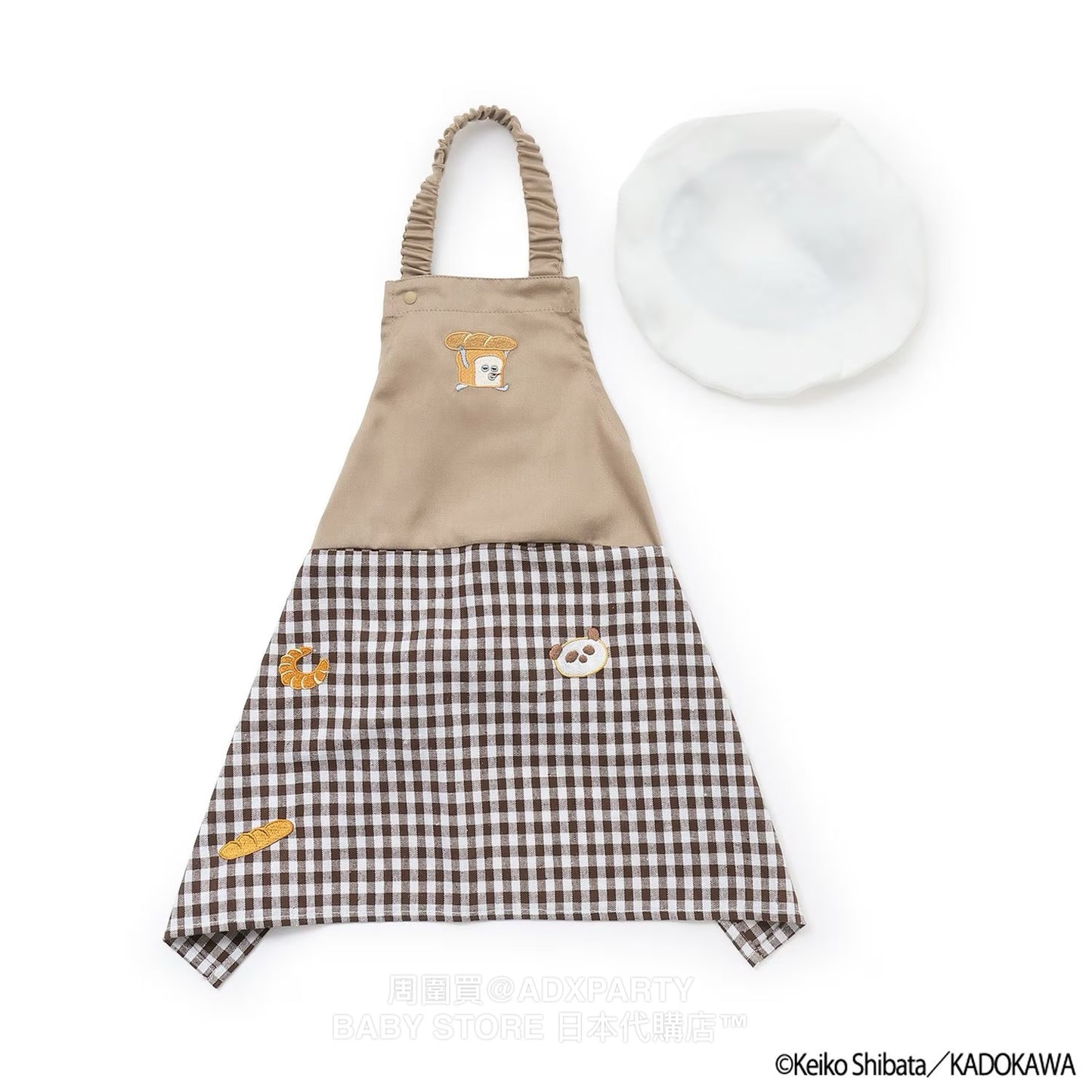 Japanese children's clothing pe#main x Bread Thief Apron with Chef Hat 80-130cm Girls Autumn TOPS 