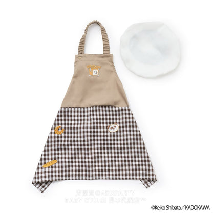 Japanese children's clothing pe#main x Bread Thief Apron with Chef Hat 80-130cm Girls Autumn TOPS 