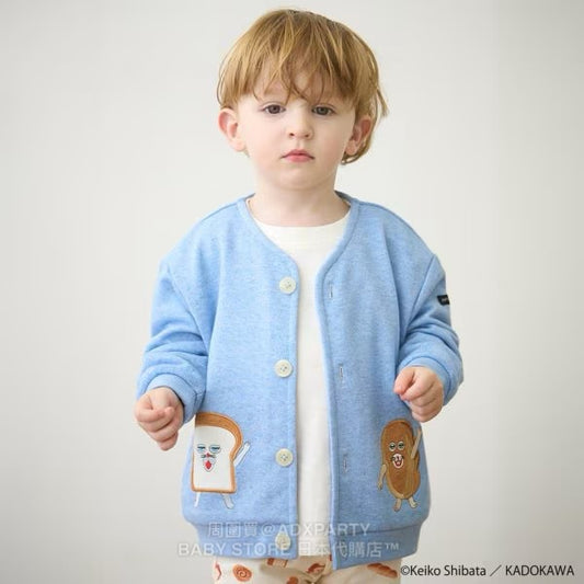 Japanese children's clothing pe#main x Bread Thief round neck jacket 80-130cm boys/girls autumn outerwear 