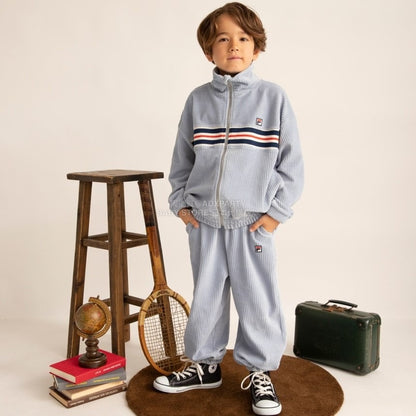 日本童裝 Branshes x FILA 針織燈芯絨外套 100-150cm 男童款/女童款 秋季 OUTERWEAR