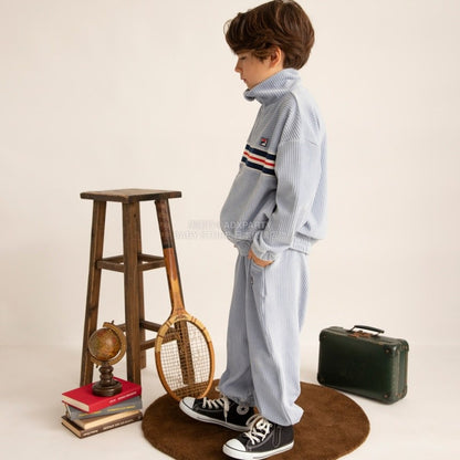 日本童裝 Branshes x FILA 針織燈芯絨外套 100-150cm 男童款/女童款 秋季 OUTERWEAR