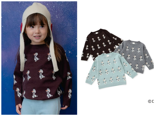 日本童裝 pe#main x Disney Princess 針織毛衣 80-130cm 女童款 秋季 TOPS
