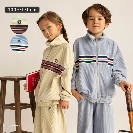 日本童裝 Branshes x FILA 針織燈芯絨外套 100-150cm 男童款/女童款 秋季 OUTERWEAR
