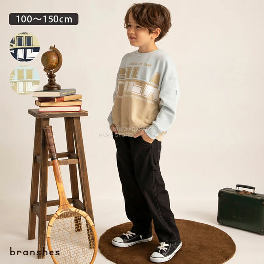 日本童裝 Branshes x FILA 拼色衛衣 100-150cm 男童款/女童款 秋季 TOPS