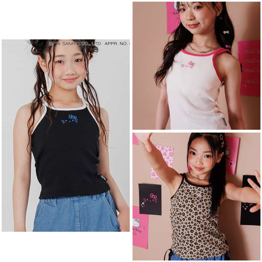 日本童裝 algy x Sanrio Hello Kitty 吊帶上衣 130-160cm 女童款 夏季  TOPS  其他品牌童裝