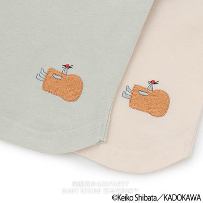 Japanese children's clothing pe#main x Bread Thief patchwork sleeve sweatshirt 80-130cm boys' autumn TOPS 